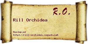 Rill Orchidea névjegykártya